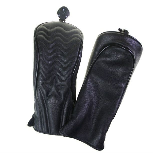 ヘッドカバー 星型エンボス加工厚手生地ウッドカバー