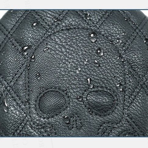 ヘッドカバー ドクロ刻印キルティングヘッドカバー四点組