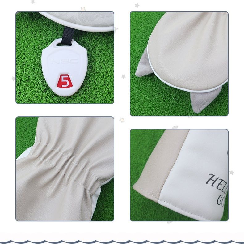 ヘッドカバー 愛らしい子猫デザインのウッドカバー