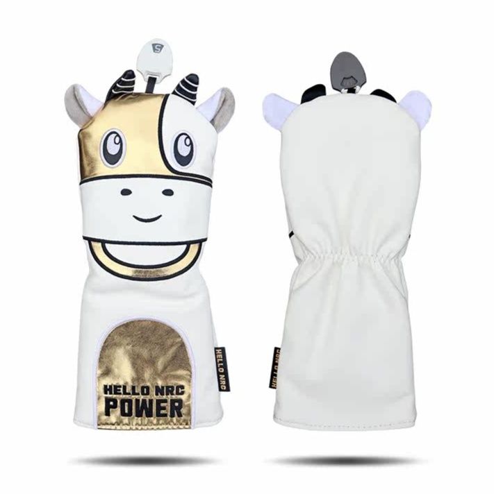 ヘッドカバー うし型アニマルデザイン ウッドカバー