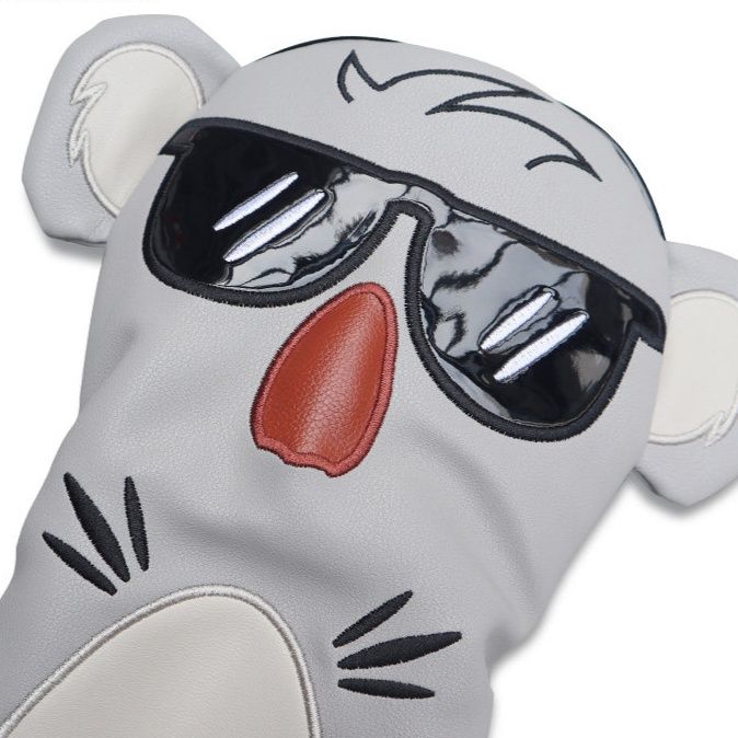 ヘッドカバー サングラスコアラのかわいい動物型ウッドカバー