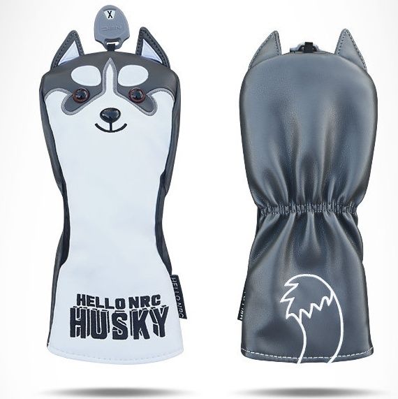 ヘッドカバー シベリアンハスキー 犬型ウッドカバー