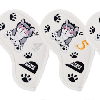 ヘッドカバー 子猫刺繍番号入りアイアンカバー9個セット