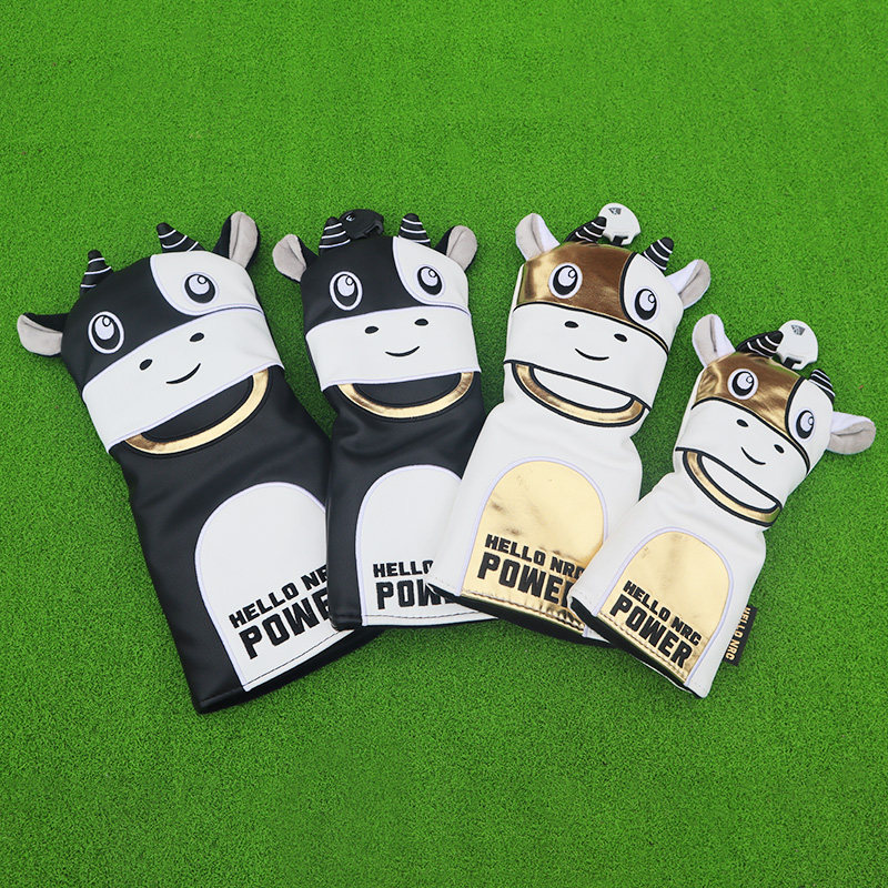 ヘッドカバー うし型アニマルデザイン ウッドカバー