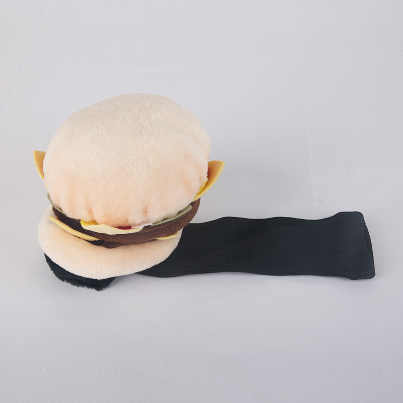 ヘッドカバー アイアンカバー　立体食品仕様ハンバーガー型高級保護用アイアンカバー