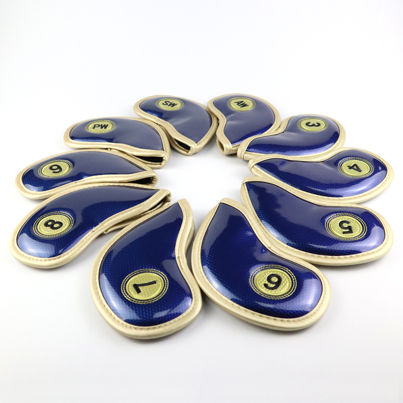 ヘッドカバー 高級感漂う番手表示付き保護型アイアンカバー