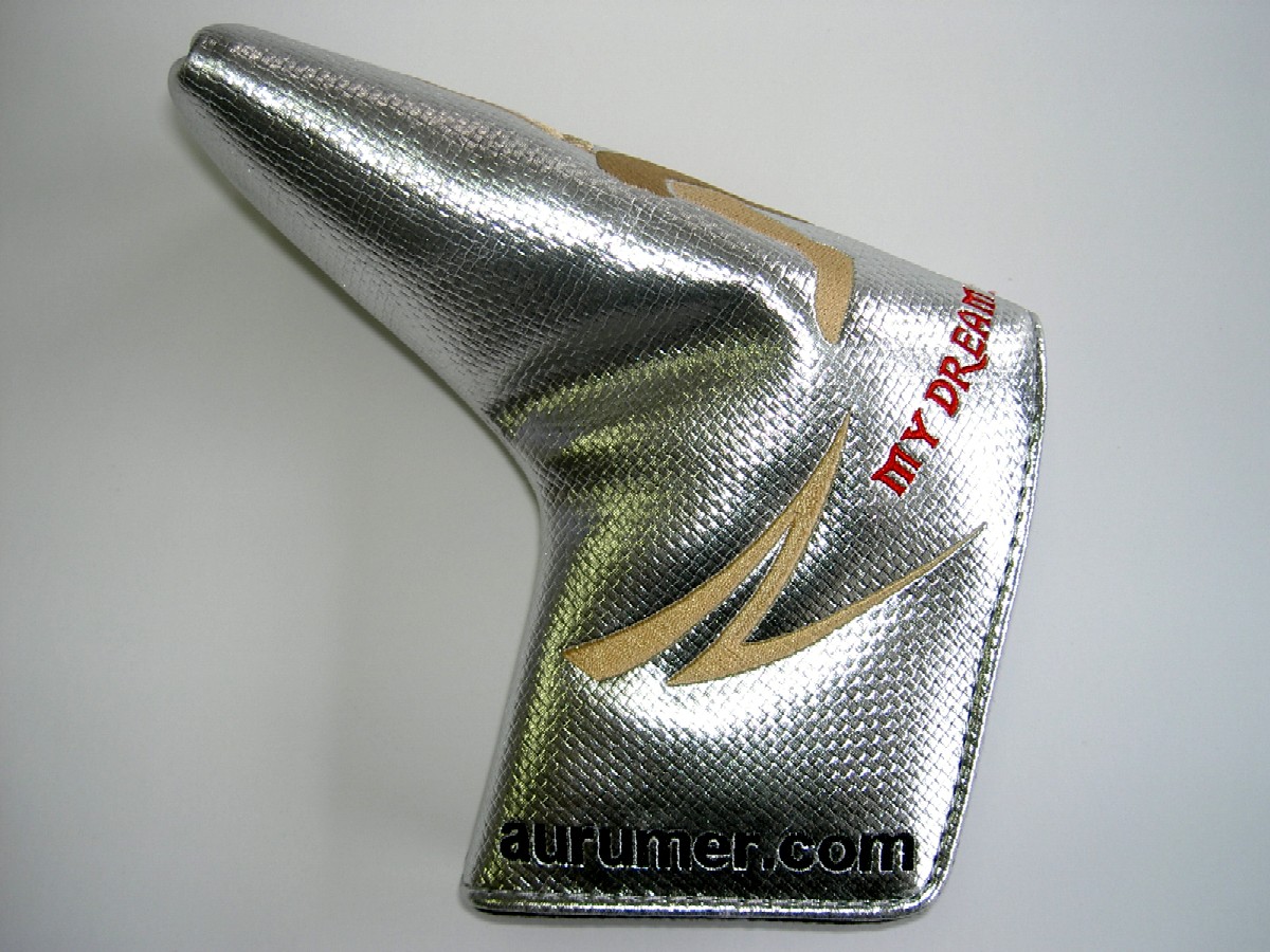 ヘッドカバー 高級シルバー金刺繍パターカバー