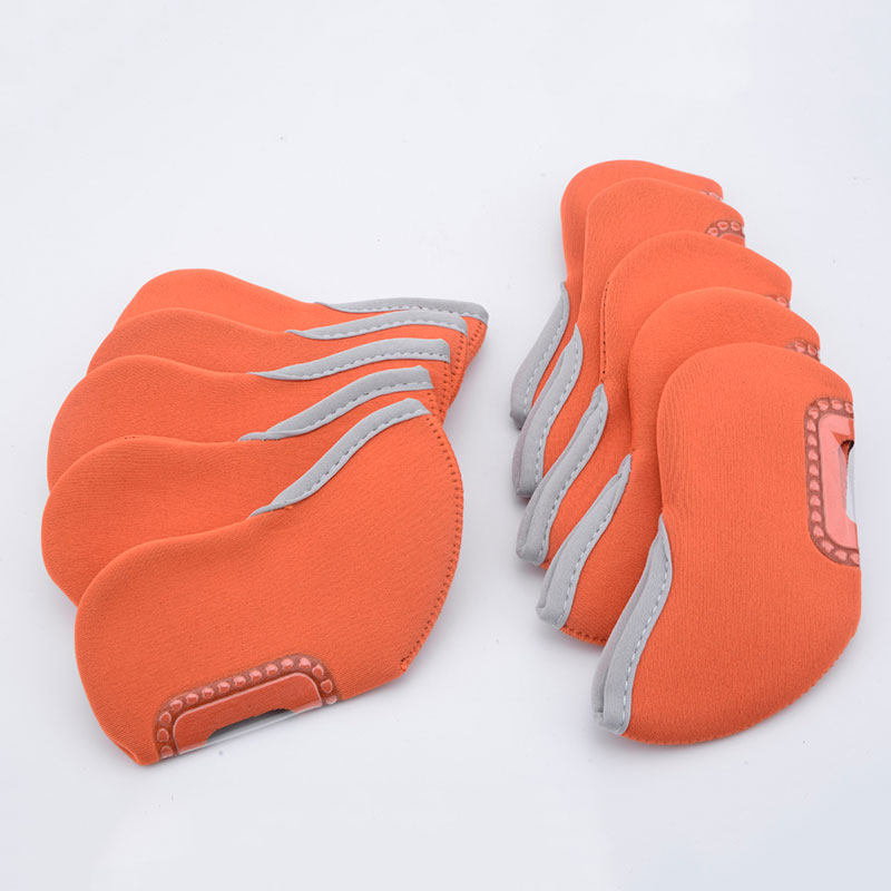 ヘッドカバー 波型ステッチ入りネオプレーン素材アイアンカバー十個組