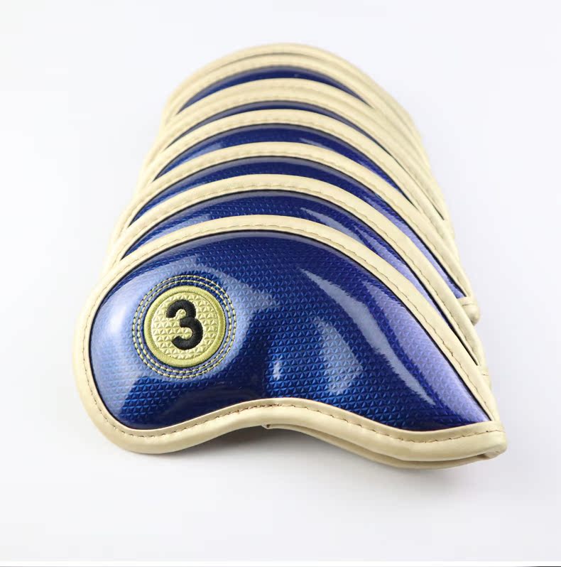 ヘッドカバー 高級感漂う番手表示付き保護型アイアンカバー