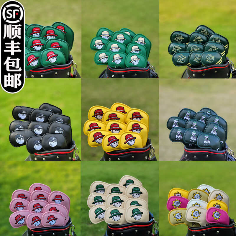 ヘッドカバー ヘッドカバー 帽子マン刺繍アイアンカバー