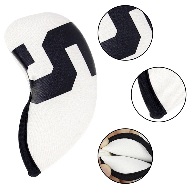 ヘッドカバー 幾何学模様デザイン アイアン用保護カバー セット