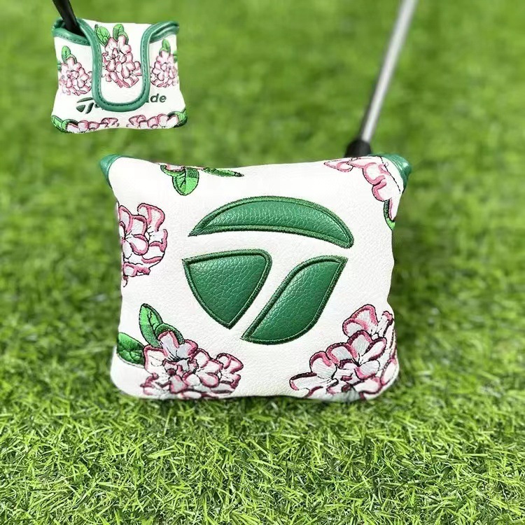 ヘッドカバー 花柄刺繍デザインマレット型パターカバー