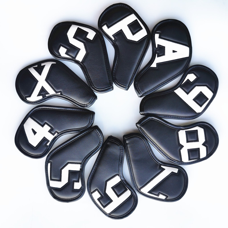 ヘッドカバー 立体数字刺繍入りアイアンカバー10個セット