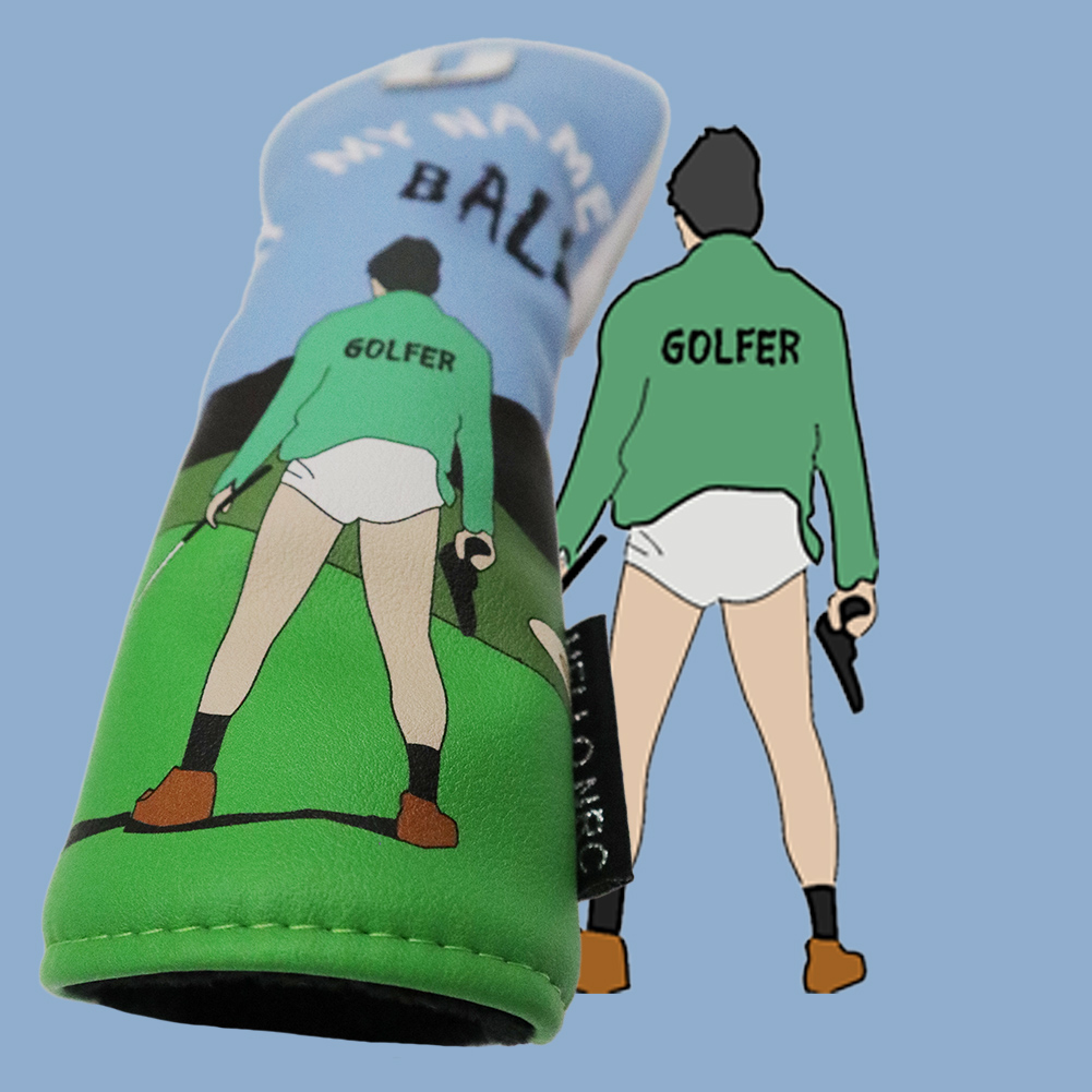 ヘッドカバー ヘッドカバー ゴルファーシルエット ウッドカバー