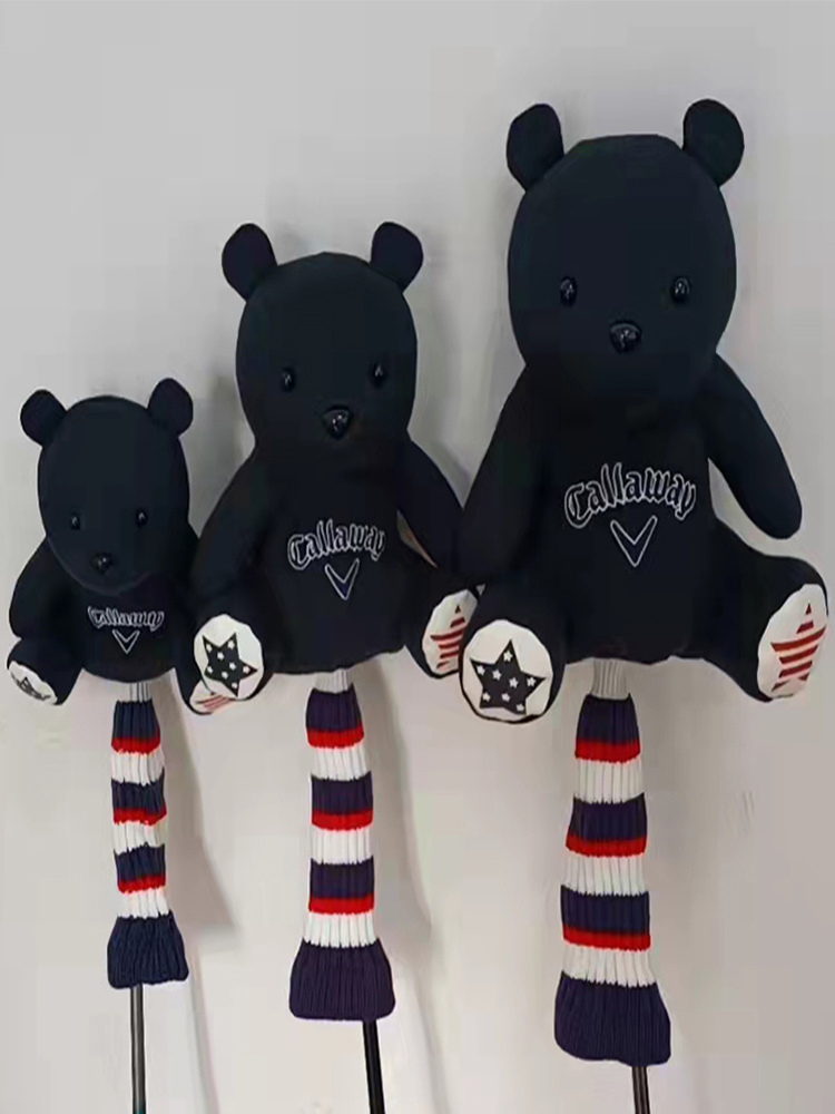 ヘッドカバー ヘッドカバー くまさん ぬいぐるみ ウッドカバー