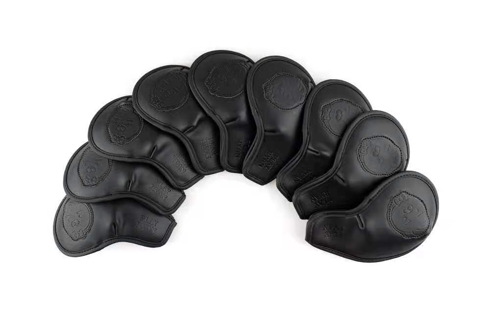 ヘッドカバー 番号刻印入り合成皮革製アイアンカバー十本組