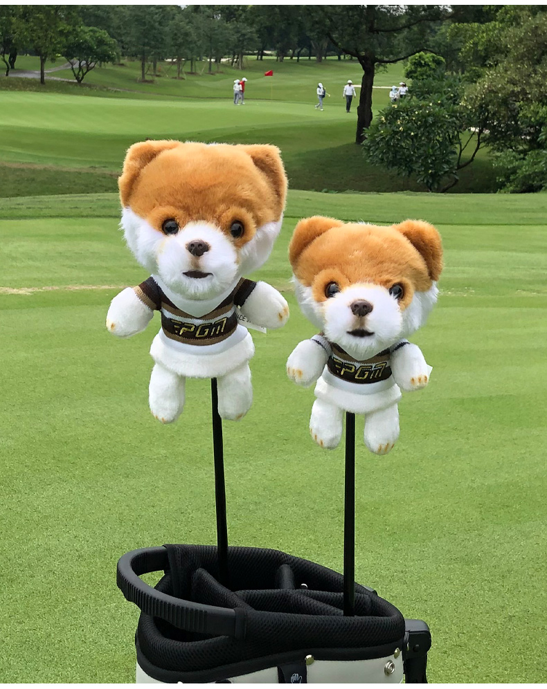 ヘッドカバー ふわもこ動物ウッドカバー