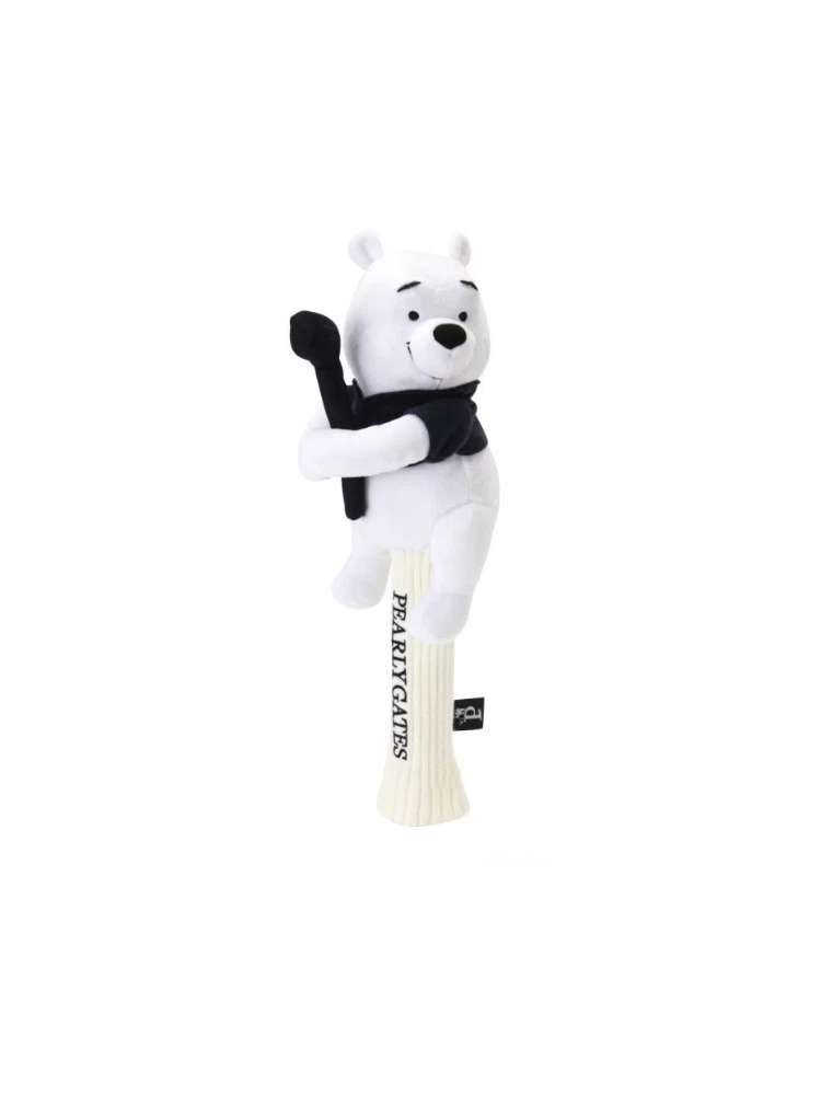 ヘッドカバー ふわもこ白くま抱きつきウッドカバー