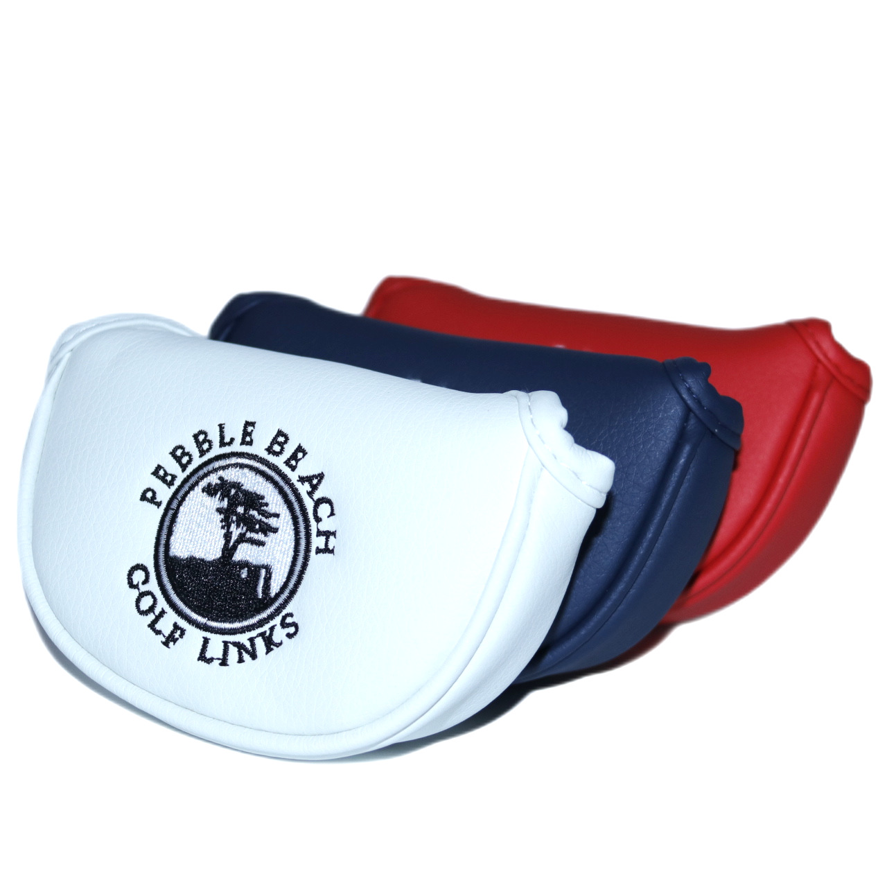 ヘッドカバー ペブルビーチ刺繍入りマレット型パターカバー