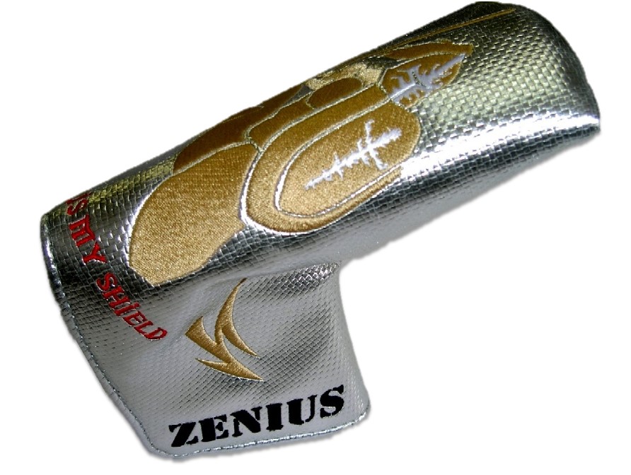 ヘッドカバー 高級シルバー金刺繍パターカバー