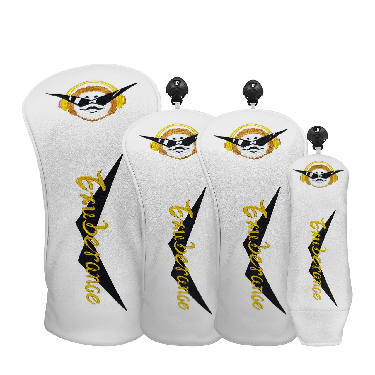 ヘッドカバー 音楽好きキャラクター刺繍入りドライバーカバー