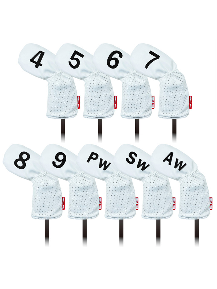 ヘッドカバー 番号刺繍入り九本セットアイアンカバー