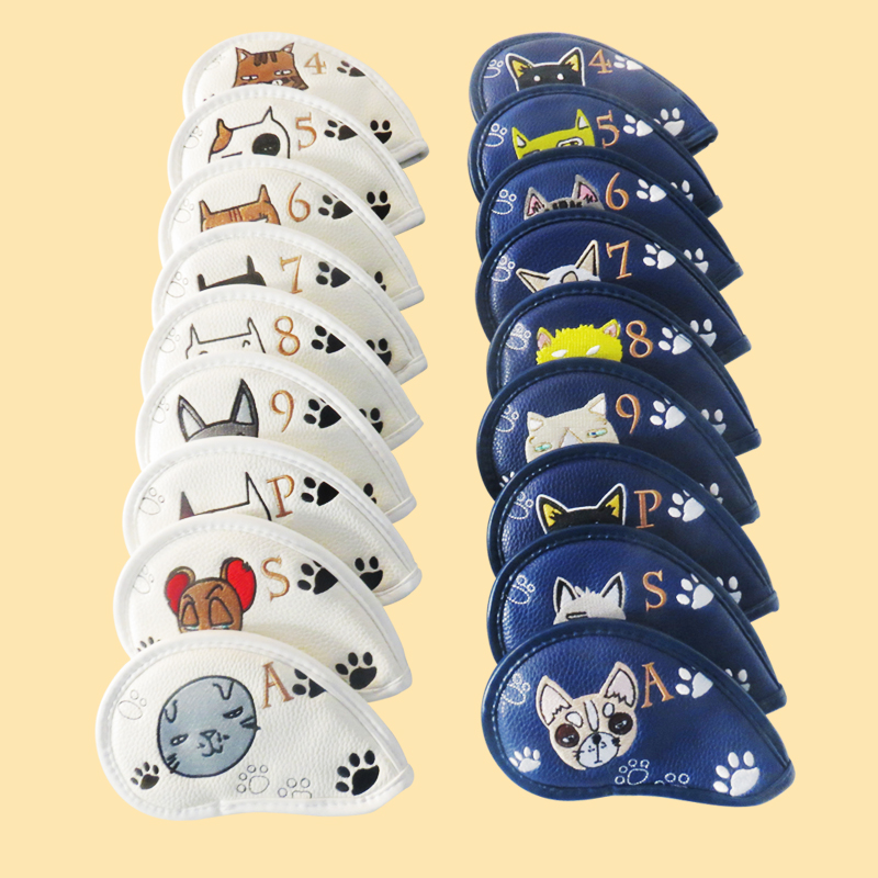 ヘッドカバー かわいい動物刺繍アイアンカバー