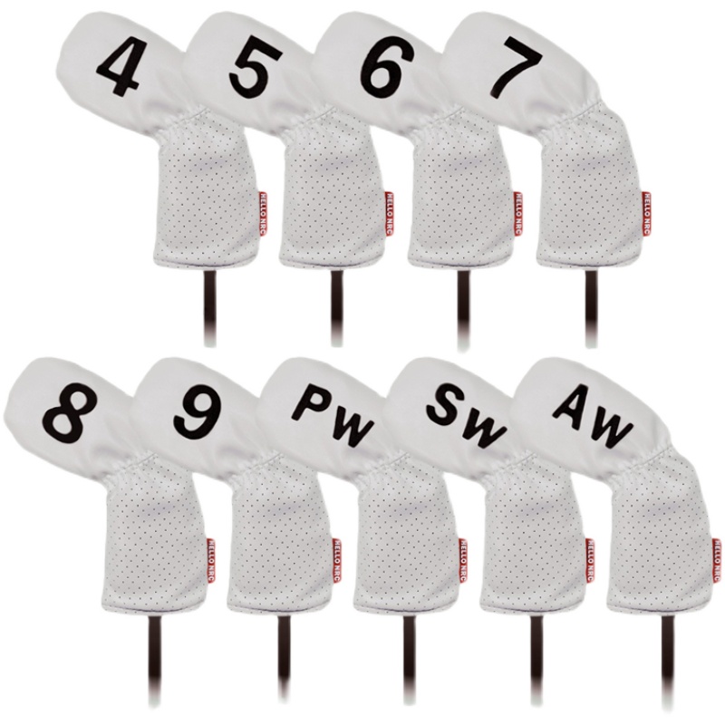 ヘッドカバー 番号刺繍入りプレミアムアイアンカバーセット