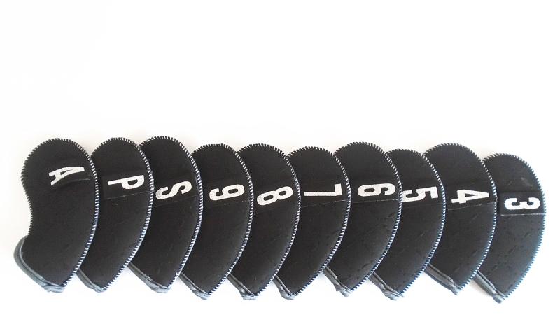 ヘッドカバー 番号入り潜水布製アイアンカバー十本組