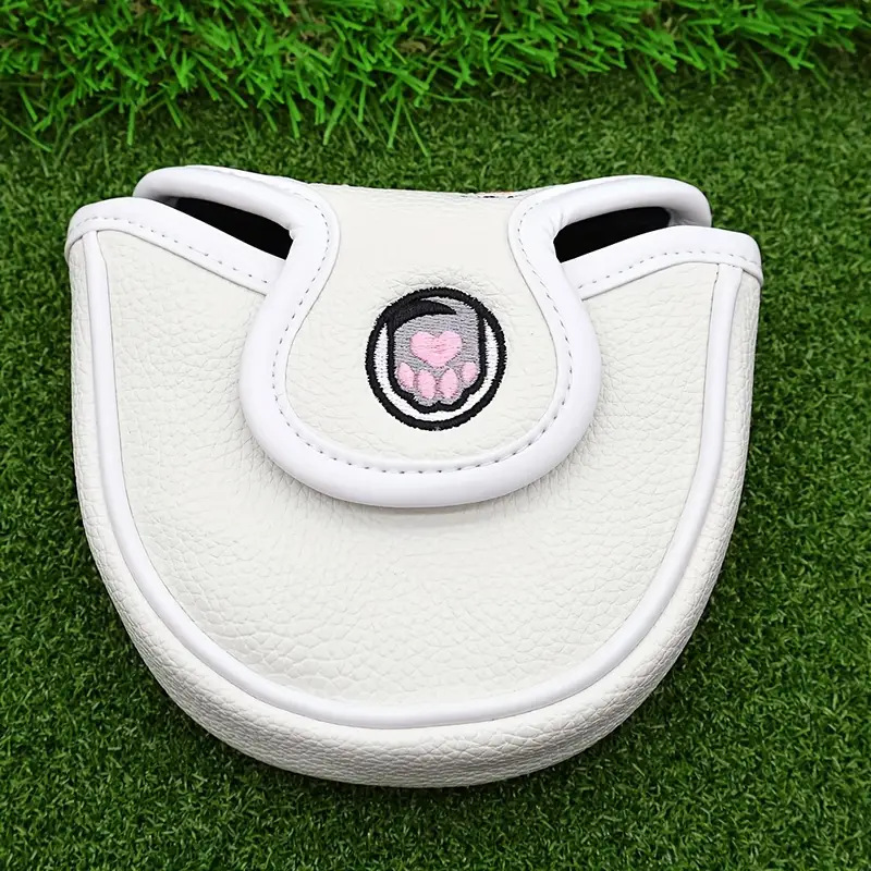 ヘッドカバー 肉球刺繍デザインハート柄パターカバー