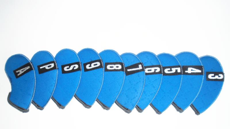 ヘッドカバー 番号入り潜水布製アイアンカバー十本組