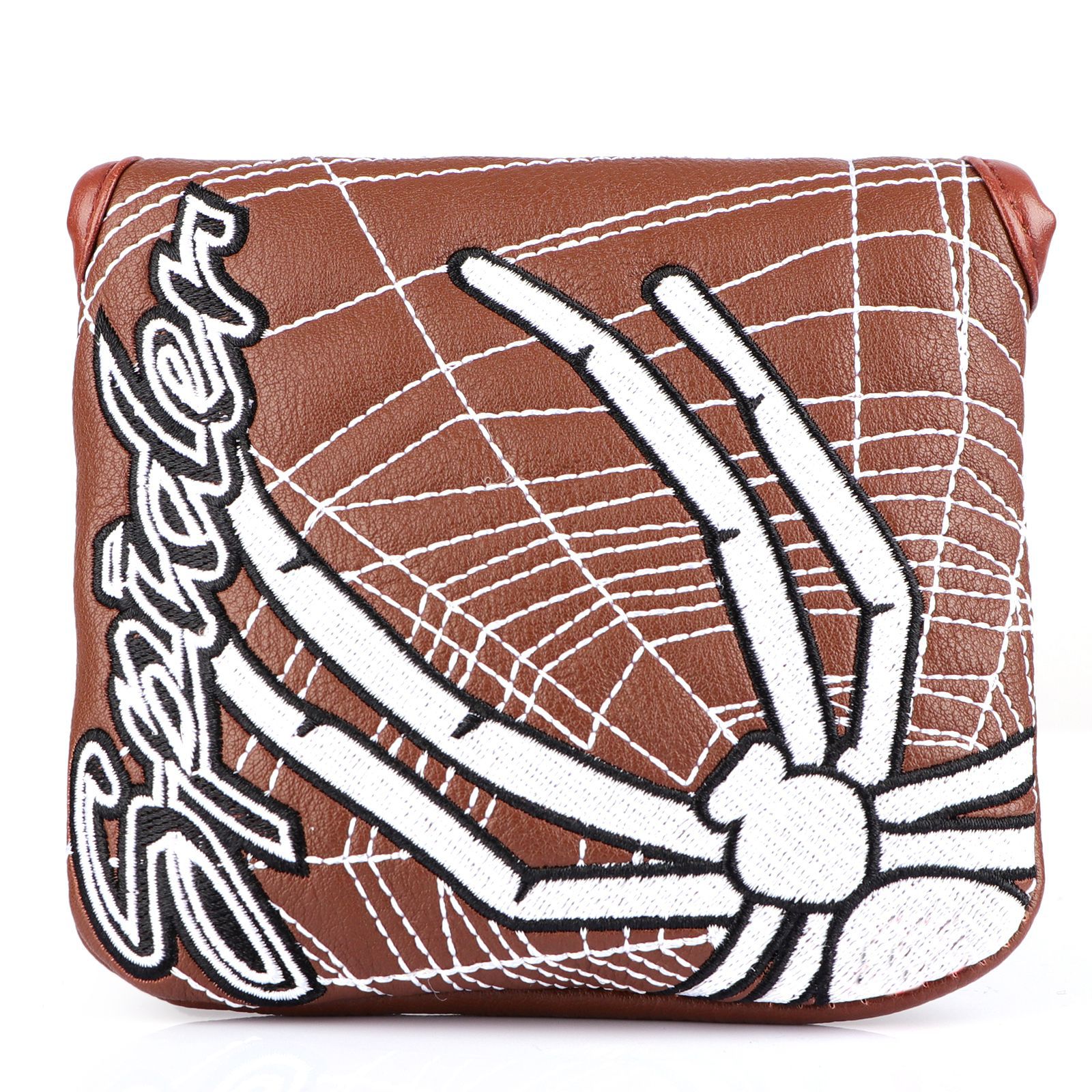 ヘッドカバー 蜘蛛の巣刺繍デザインマレット型パターカバー