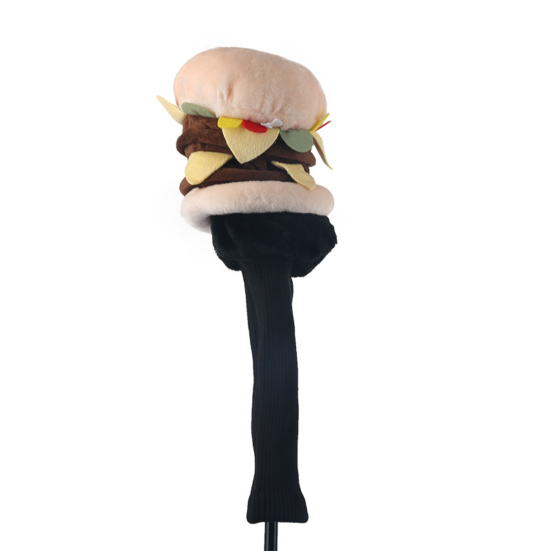 ヘッドカバー アイアンカバー　立体食品仕様ハンバーガー型高級保護用アイアンカバー