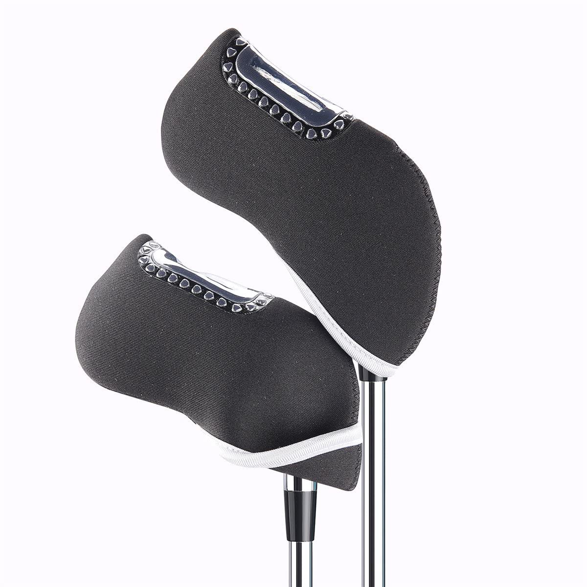 ヘッドカバー 高級金属装飾付きアイアン用保護カバー