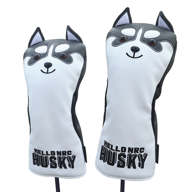 ヘッドカバー シベリアンハスキー 犬型ウッドカバー