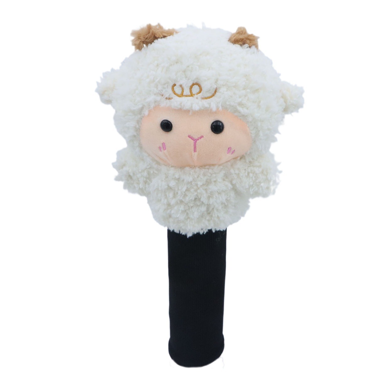 ヘッドカバー ふわふわ羊とねこのぬいぐるみヘッドカバーセット