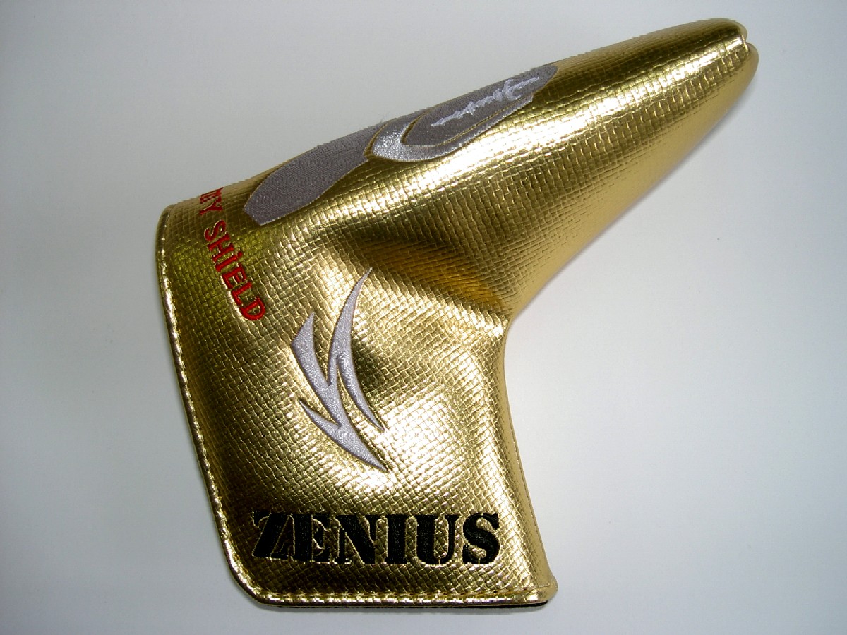 ヘッドカバー ゴールド高級パターカバー 鯨刺繍デザイン