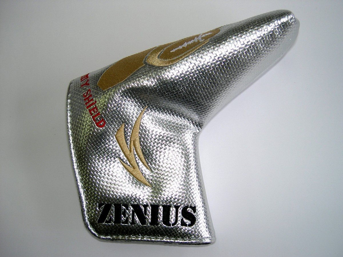 ヘッドカバー 高級シルバー金刺繍パターカバー