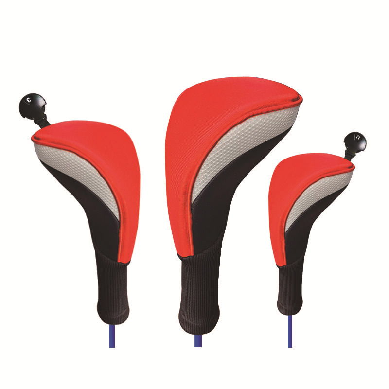 ヘッドカバー 三本組合成皮革製ドライバー用保護カバー