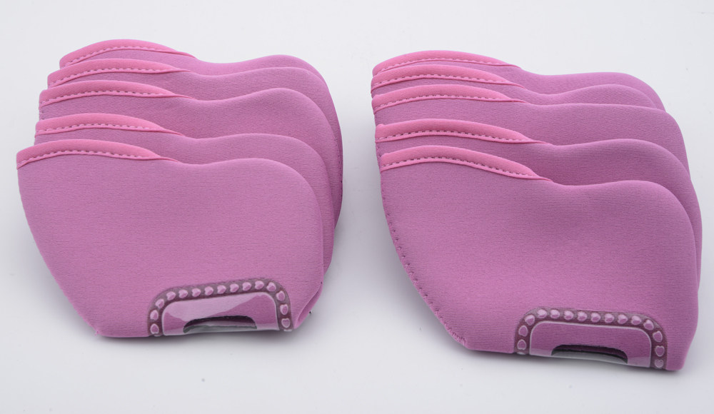 ヘッドカバー 波型ステッチ入りネオプレーン素材アイアンカバー十個組