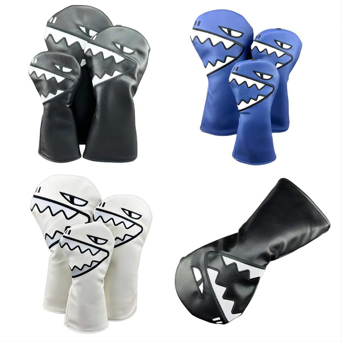 モンスター顔デザインドライバー用ヘッドカバー