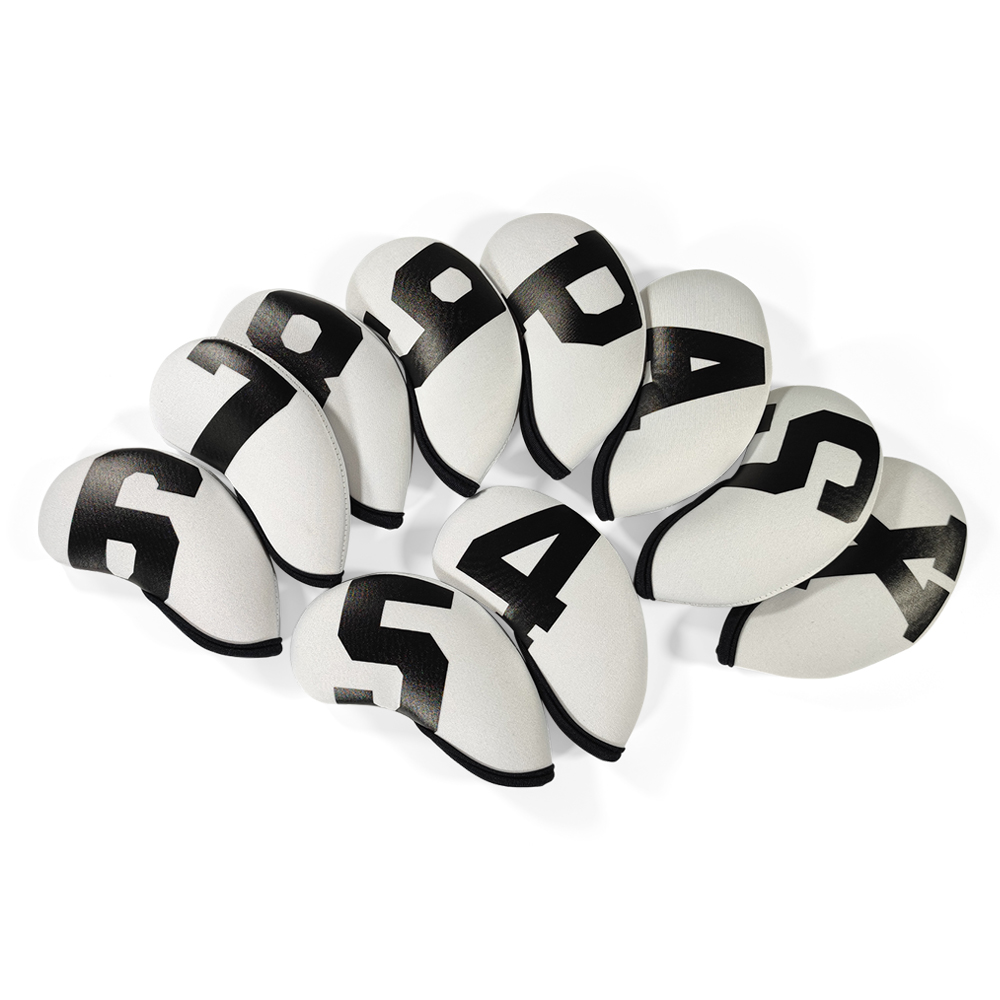 ヘッドカバー 番号刻印入り保護アイアンカバー十点セット