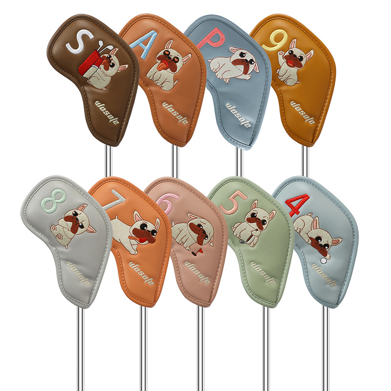 ヘッドカバー 愛犬刺繍入り番号表記付きアイアンカバー