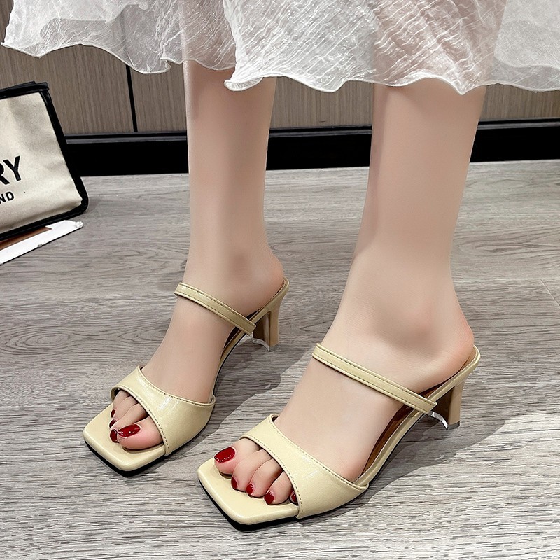 ハイヒール シンプル美脚ミュール