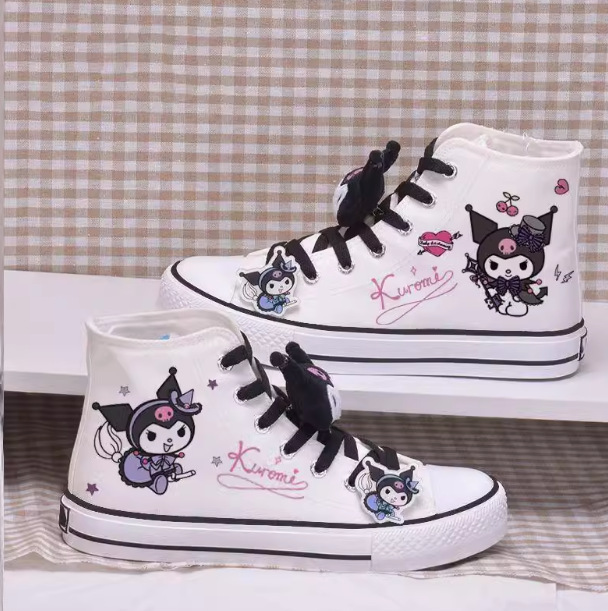 ハイカットスニーカー かわいいキャラクター柄ハイカット