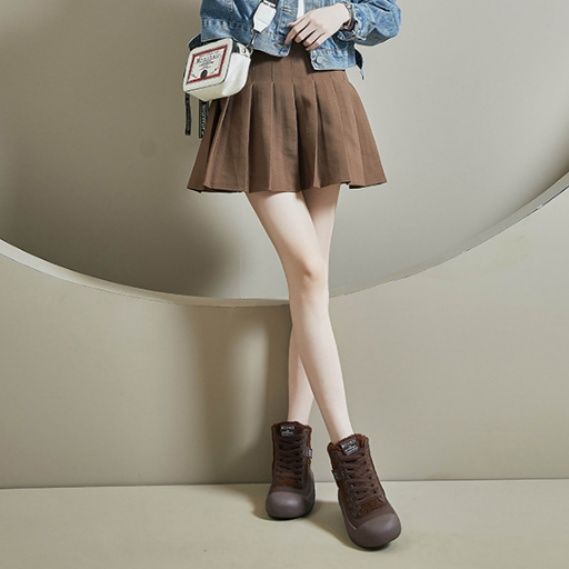 ハイカットスニーカー もこもこ 厚底 秋 冬 ボア素材 安定感 耐久性 スタイルアップ かわいい すべりにくい カジュアルコーデ