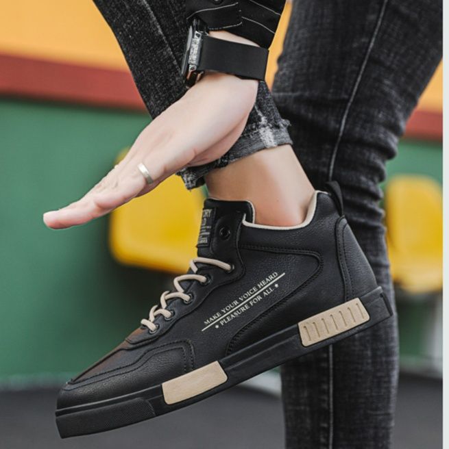 ハイカットスニーカー 人気 クール カジュアル シンプル かっこいい 通勤 通学 学校 会社 ウォーキング デイリーユース クッション