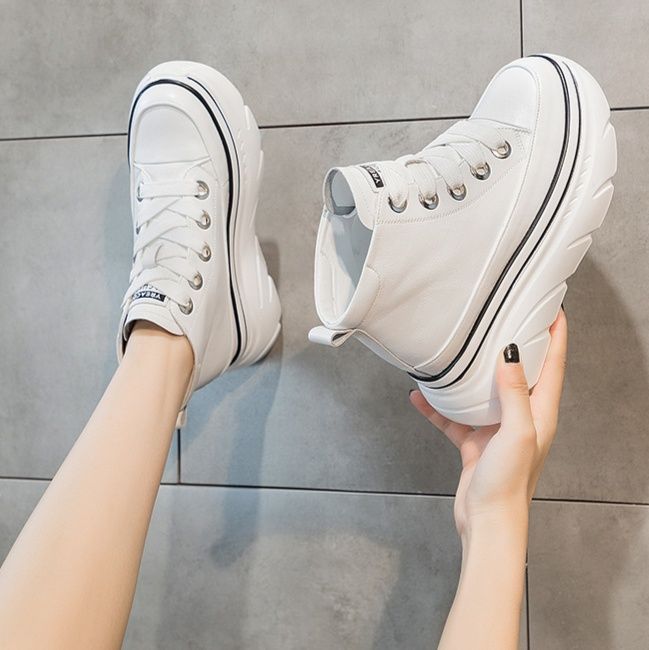 ハイカットスニーカー オールシーズン 厚底 カジュアル ストリート 伸長効果 美脚足長 履きやすい 歩きやすい クッション 安定感