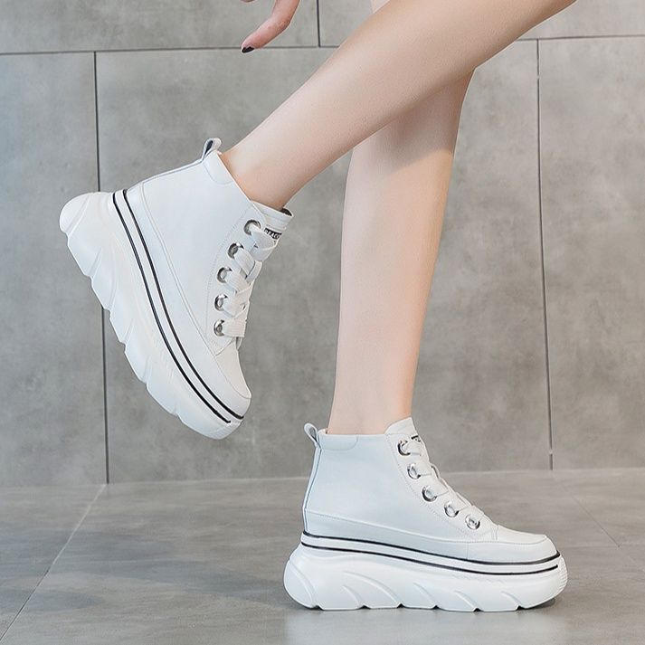 ハイカットスニーカー オールシーズン 厚底 カジュアル ストリート 伸長効果 美脚足長 履きやすい 歩きやすい クッション 安定感