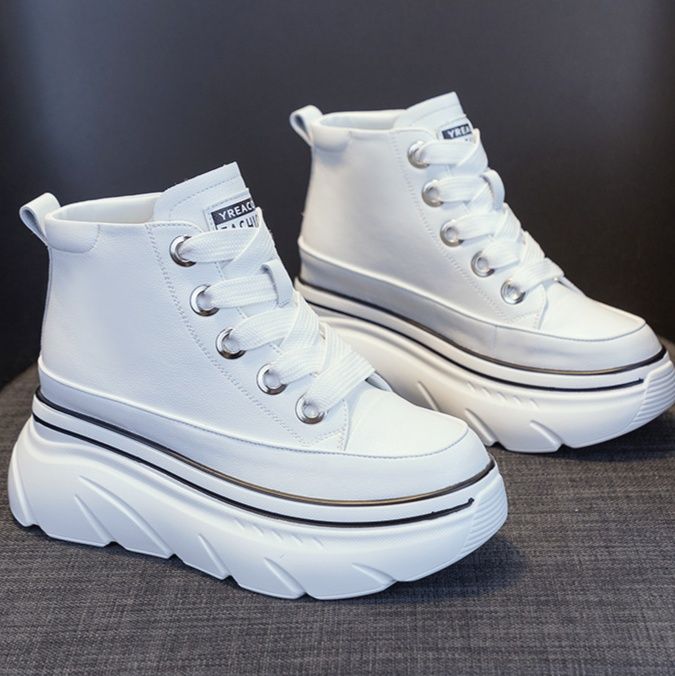 ハイカットスニーカー オールシーズン 厚底 カジュアル ストリート 伸長効果 美脚足長 履きやすい 歩きやすい クッション 安定感